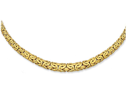 Gold Plated Mens Byzantine Chain